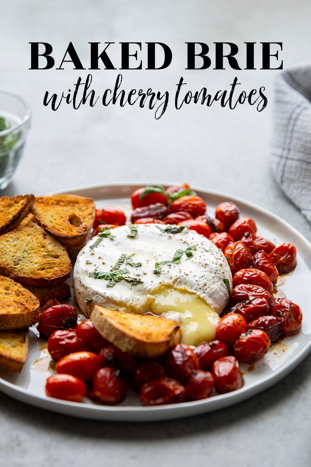 Herby Baked Brie with Cherry Tomatoes
