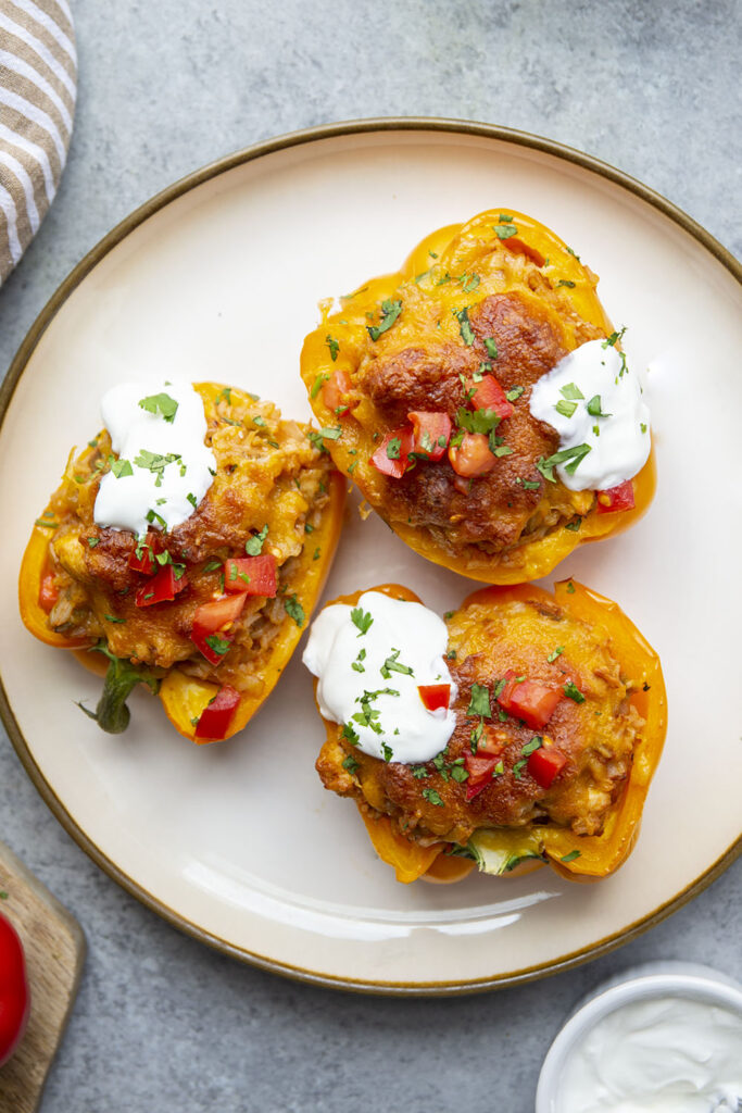 Chicken Enchilada Stuffed Peppers