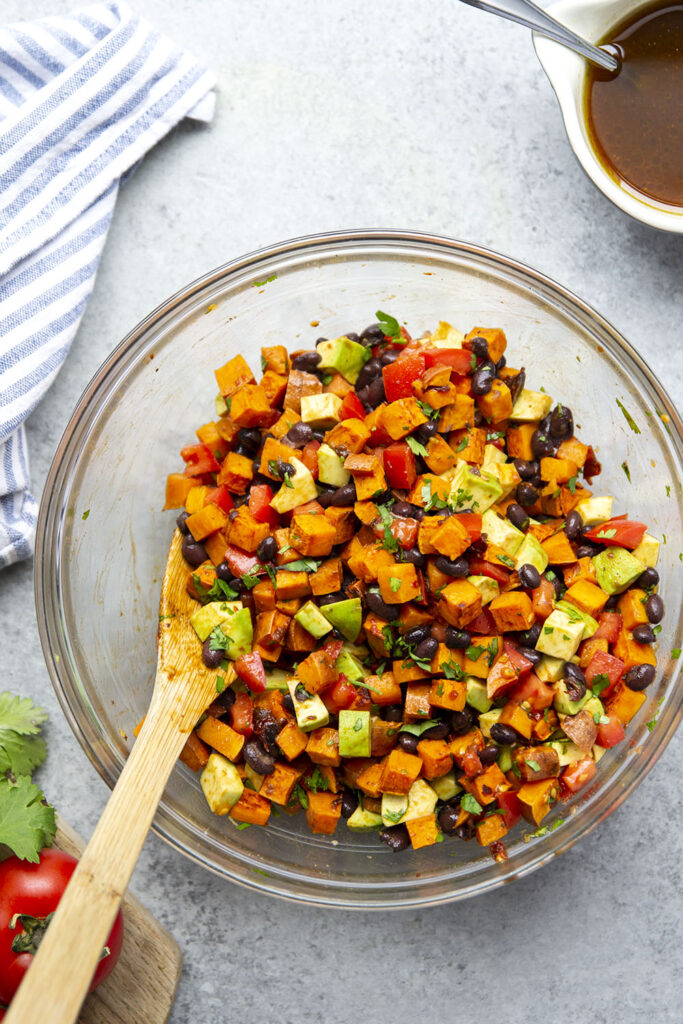 Chipotle Roasted Sweet Potato Black Bean Salad
