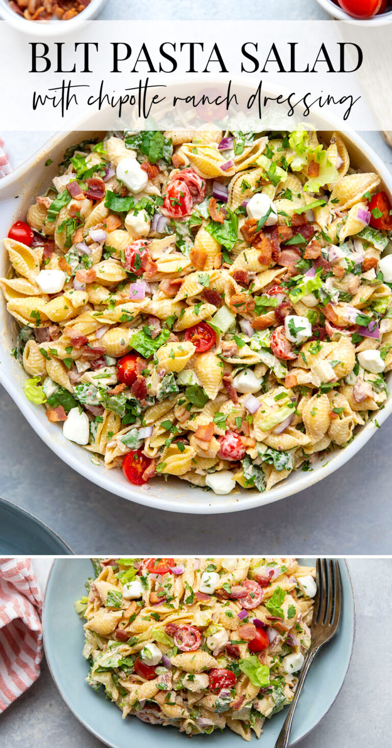 BLT Pasta Salad with Chipotle Ranch Dressing