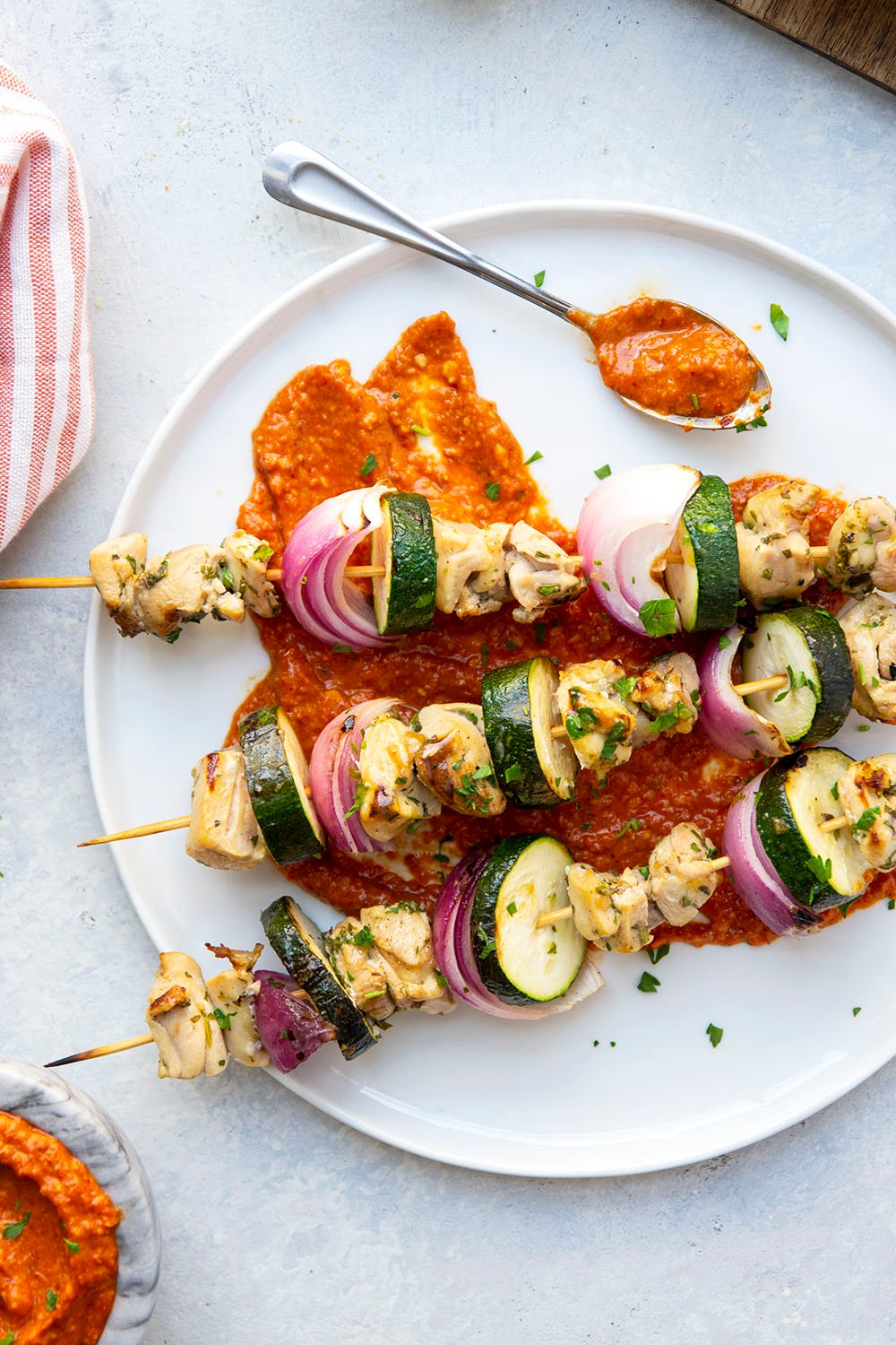 Grilled Lemon Garlic Chicken Skewers Recipe – Grilled Chicken