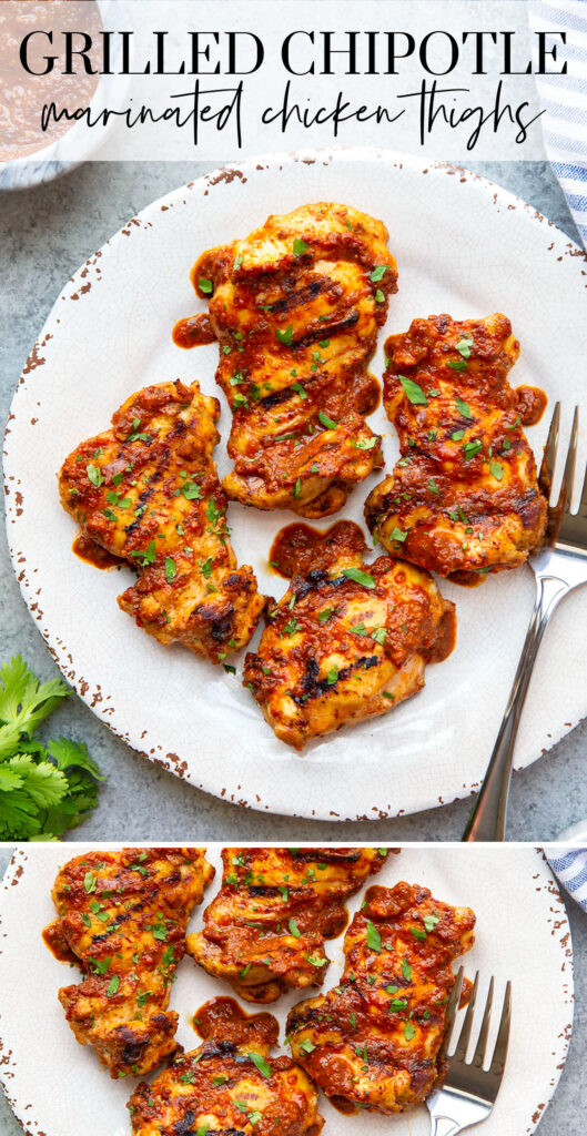 Grilled Chipotle Marinated Chicken Thighs
