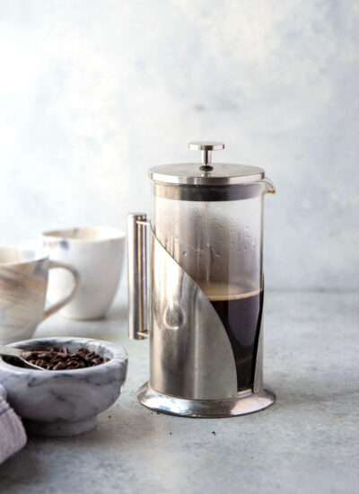 Learn how to make the best cup of French press coffee with this simple step-by-step guide! Perfect for a single-serve coffee and an easy part of your morning routine.