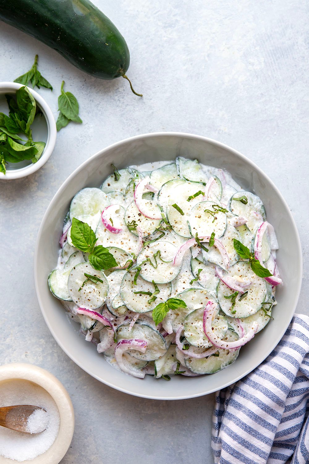 Basil Cucumber Salad