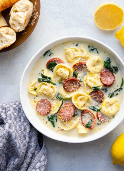 Lemon Tortellini Soup