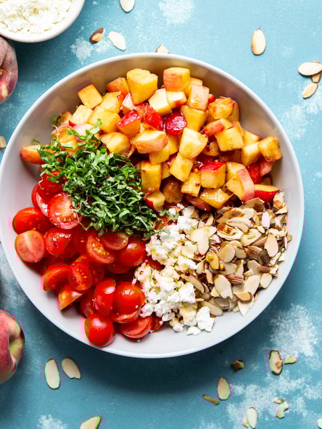 Peach Feta Salad - Whole and Heavenly Oven