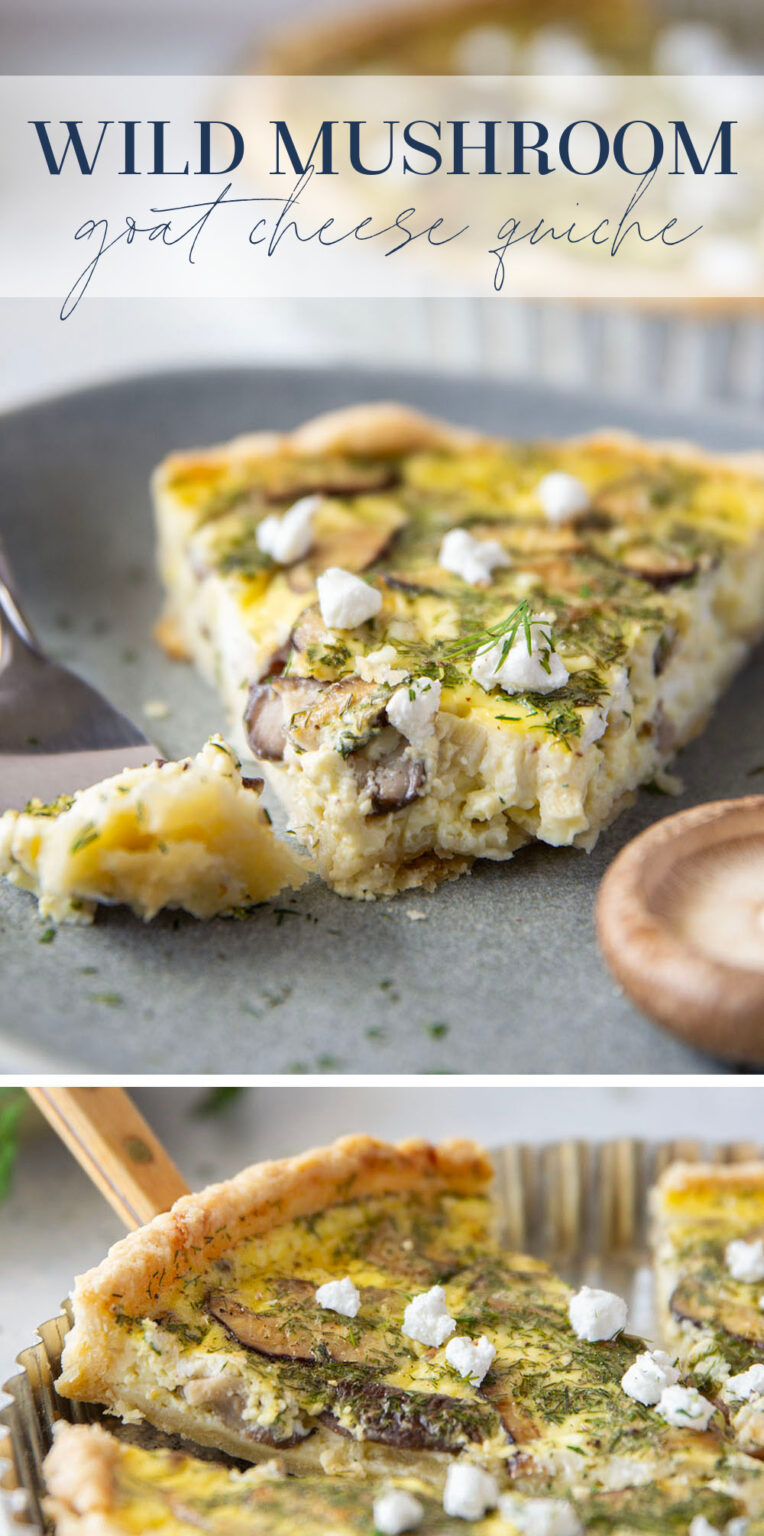 Wild Mushroom Goat Cheese Quiche 