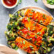 Grilled BBQ Salmon and Broccoli