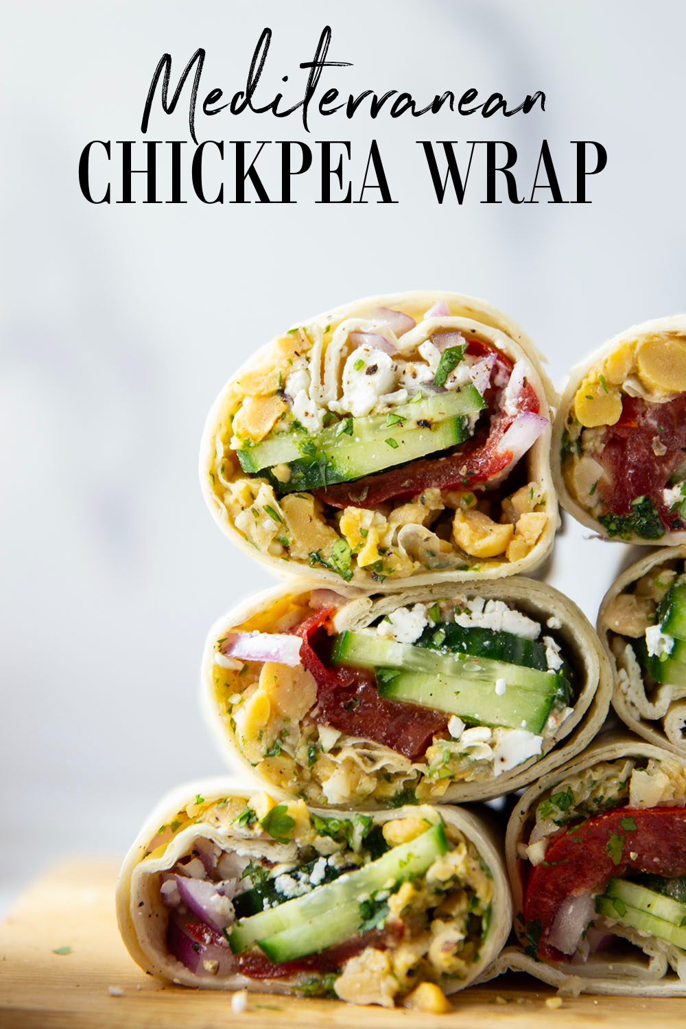 Smashed Chicken Wraps Mediterranean Chickpea Wrap