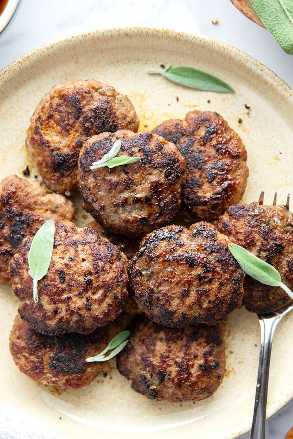 Herby fresh sage and sweet maple syrup give this lean maple turkey sausage that signature breakfast sausage flavor for a fraction of the fat found in standard sausage.