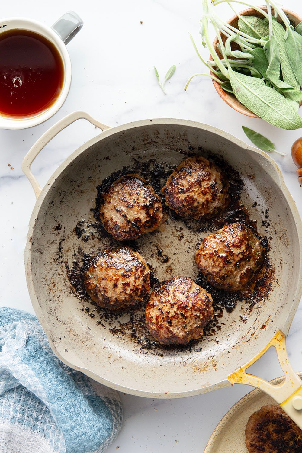 Herby fresh sage and sweet maple syrup give this lean maple turkey sausage that signature breakfast sausage flavor for a fraction of the fat found in standard sausage.