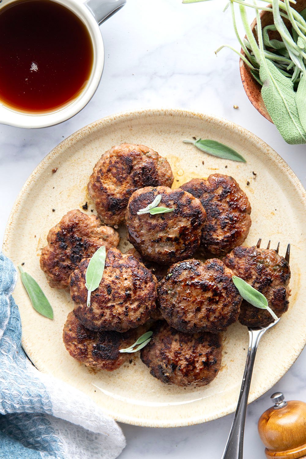 Herby fresh sage and sweet maple syrup give this lean maple turkey sausage that signature breakfast sausage flavor for a fraction of the fat found in standard sausage.