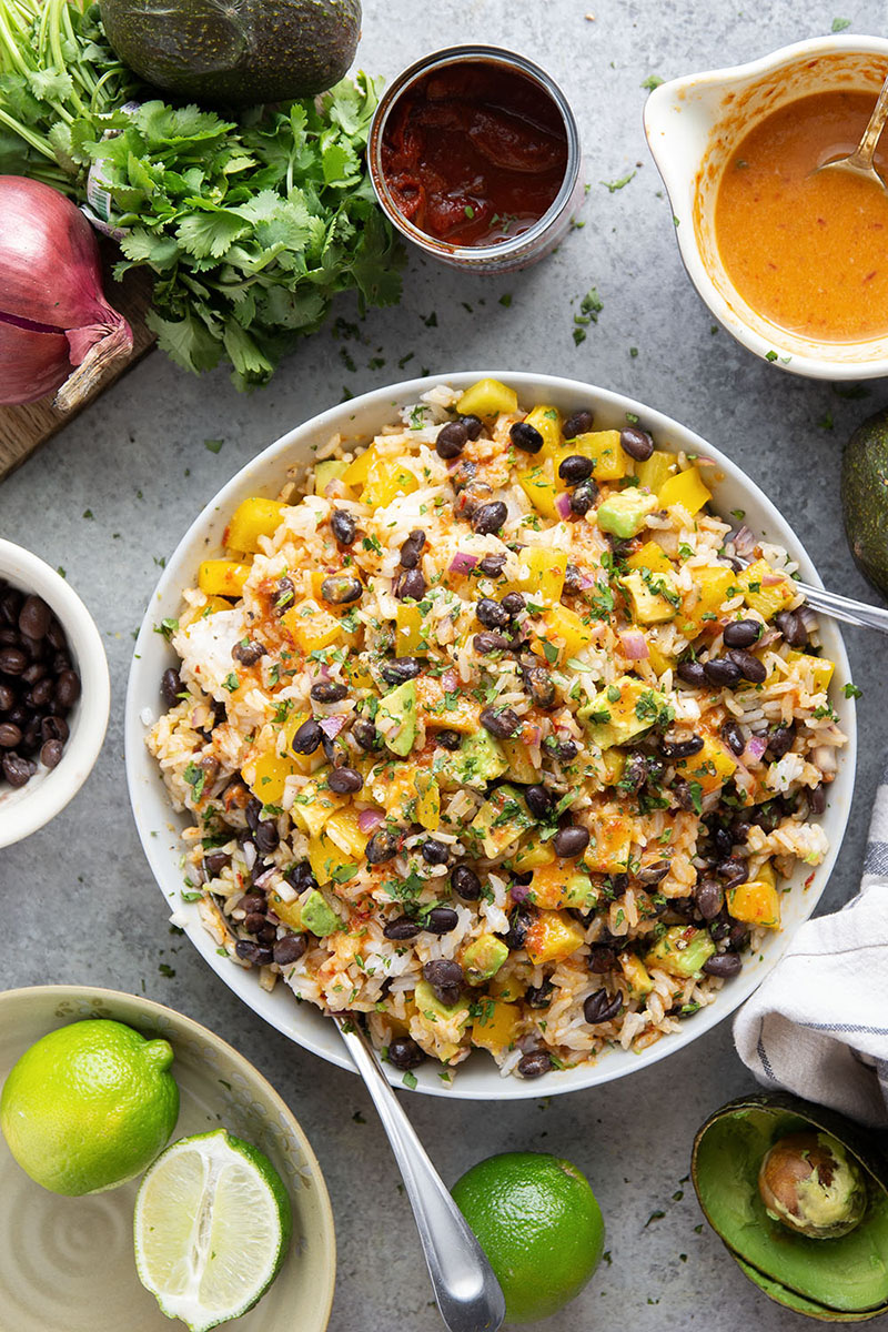 black bean and rice salad with spicy lime dressing Excuse Me Miss|Bandage Dress main image 1