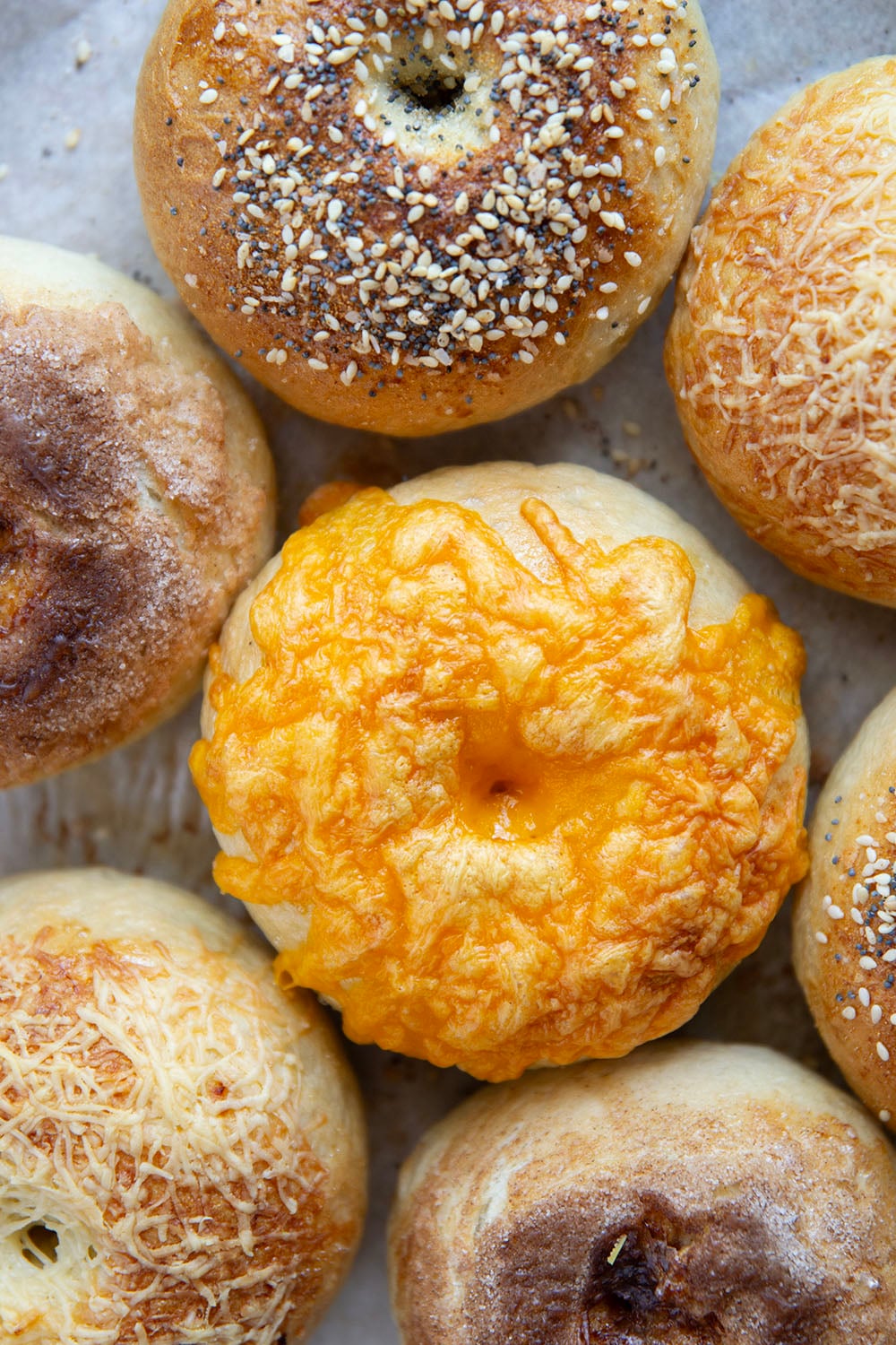 You'll never make a deli bagel run again once you try these homemade bagels. This easy recipe has the perfect ratio of soft to chewy and are a blank canvas for any bagel flavor you can dream up!