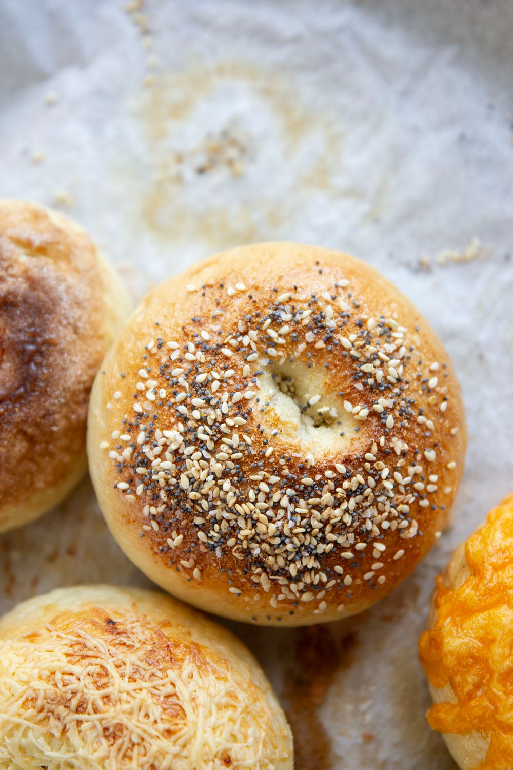 You'll never make a deli bagel run again once you try these homemade bagels. This easy recipe has the perfect ratio of soft to chewy and are a blank canvas for any bagel flavor you can dream up!