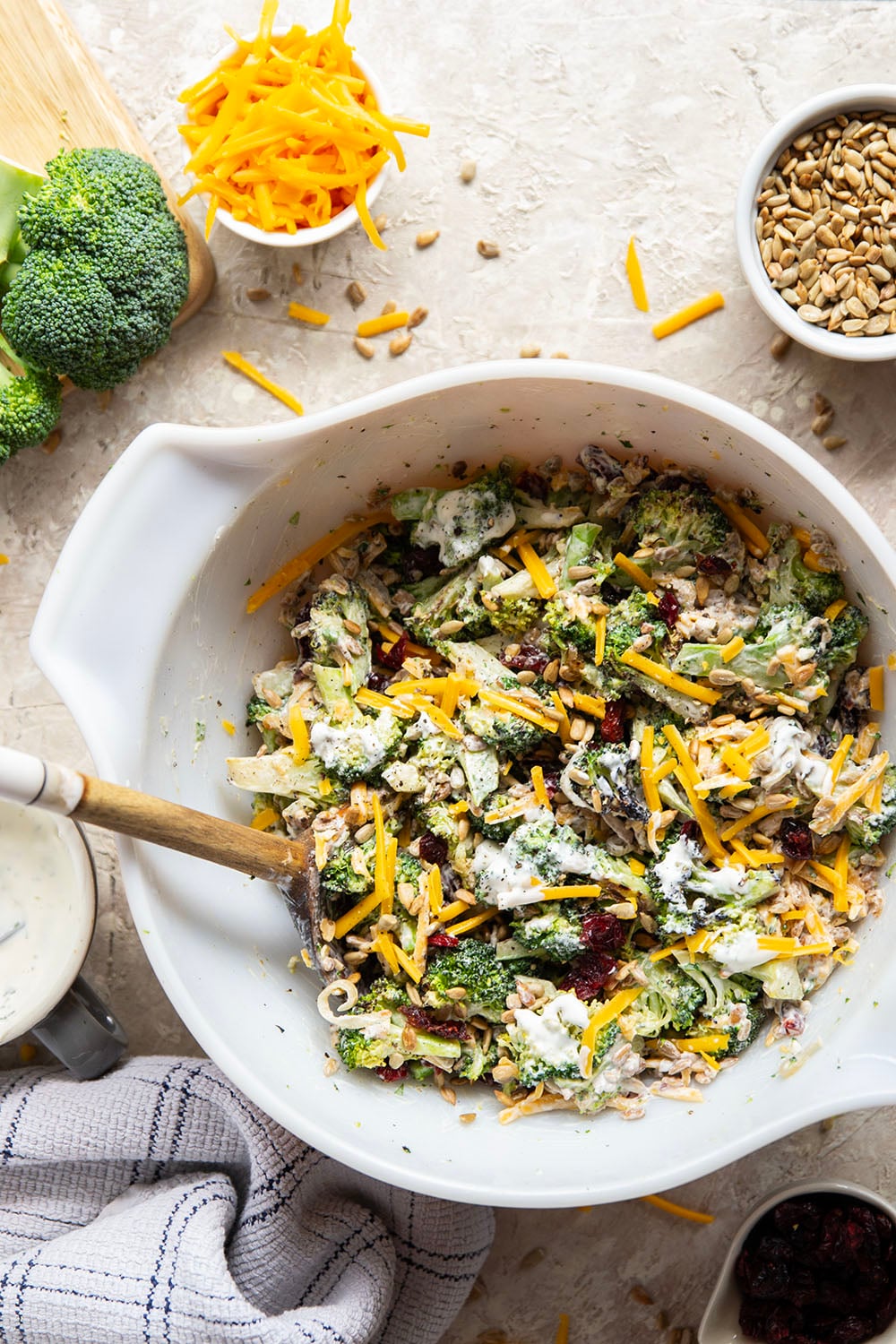 A quick smoky char on broccoli and plenty of freshly shredded cheddar transform this creamy broccoli cheddar salad into a side dish that's always the first to disappear!