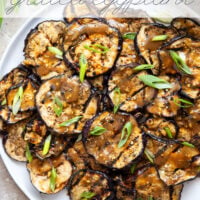 Grilled until crispy and drizzled in a flavorful miso ginger sauce, this miso grilled eggplant is the perfect way to use an abundance of eggplant and goes well with any Asian-inspired meal.