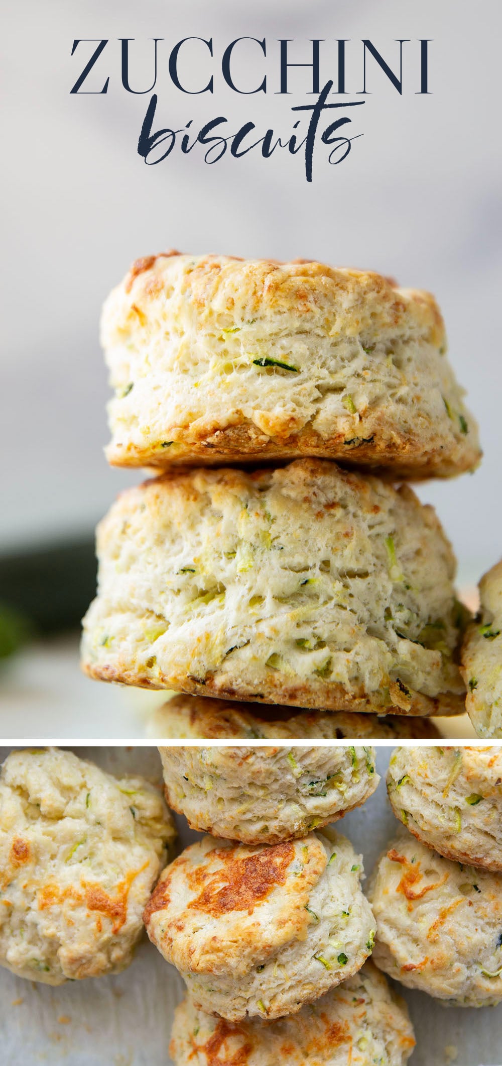 You'd never guess that these light and flaky biscuits are loaded up with shredded zucchini! Paired with nutty Parmesan, these zucchini biscuits are definitely a keeper summer recipe.