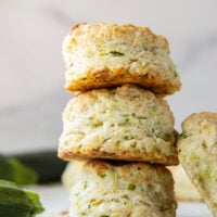 You'd never guess that these light and flaky biscuits are loaded up with shredded zucchini! Paired with nutty Parmesan, these zucchini biscuits are definitely a keeper summer recipe.
