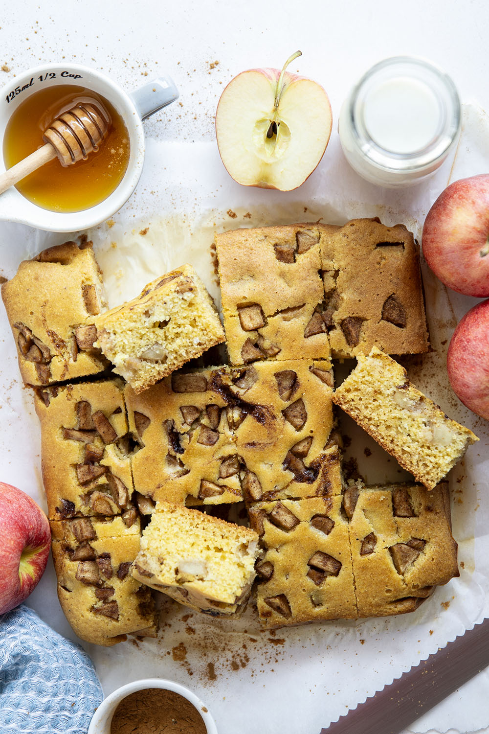 Soft, spiced caramelized apples are the perfect cornbread addition in this caramelized apple cornbread that will quickly become a fall favorite.